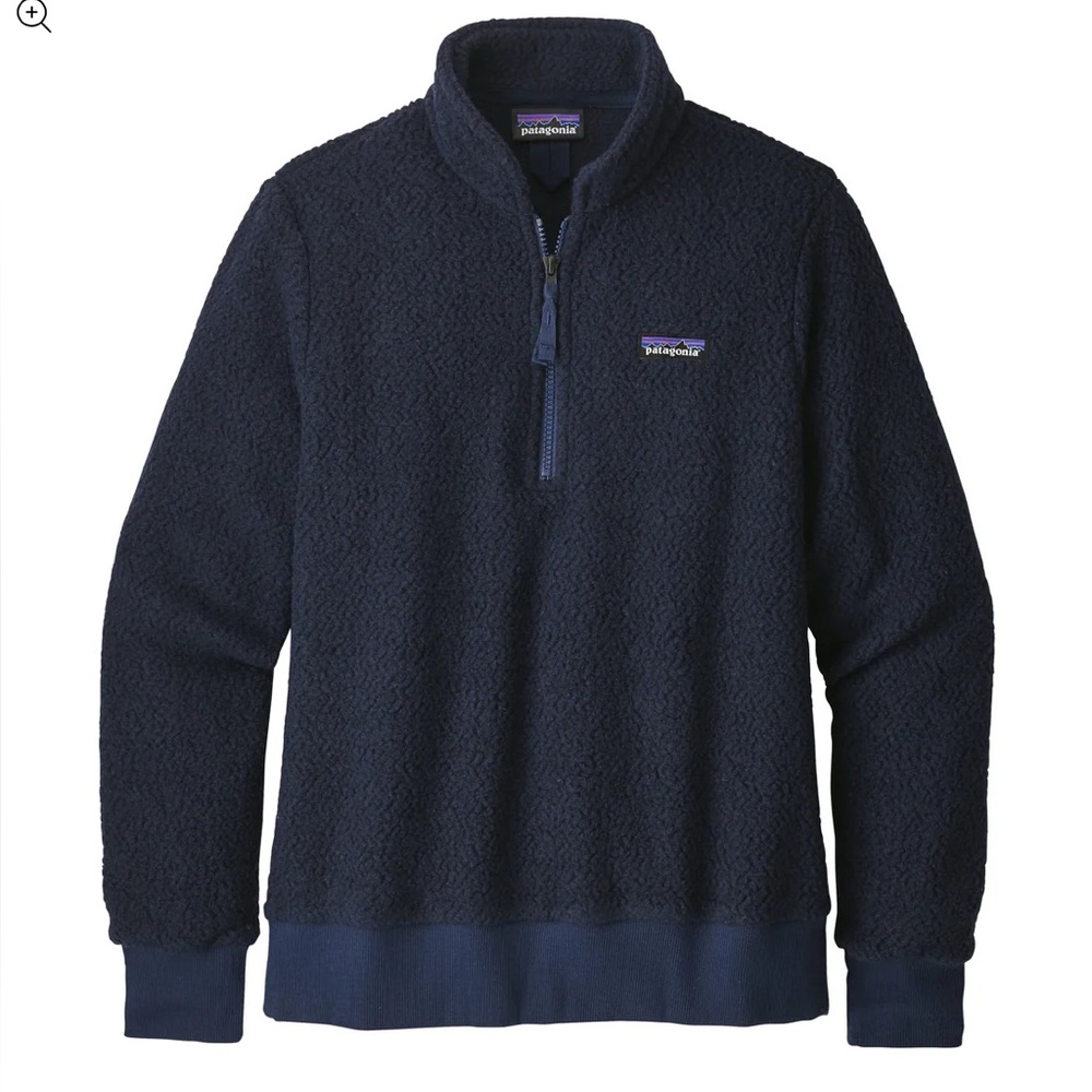 Patagonia Women’s Woolyester Fleece Pullover Quarter Zip Navy Blue